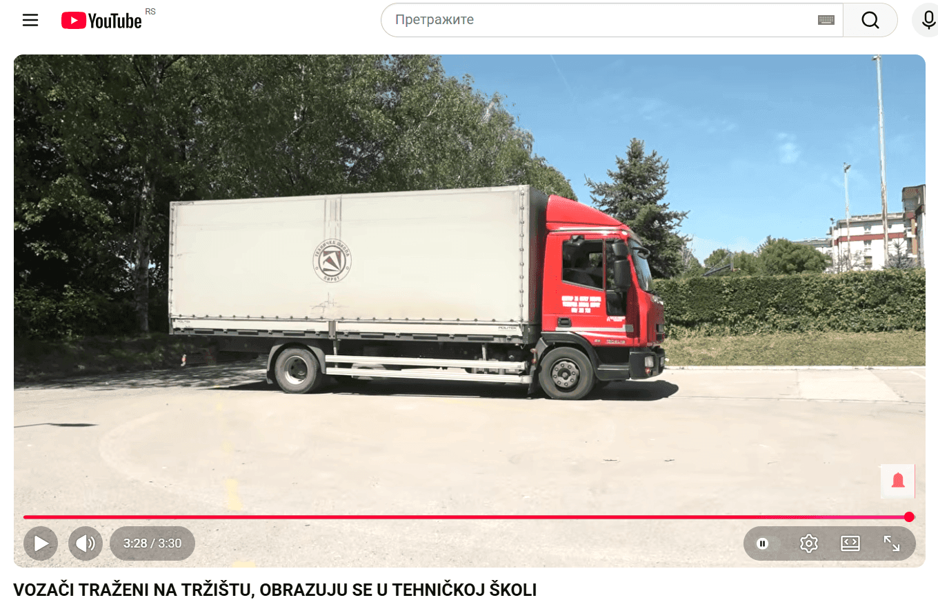 O cмеру у Техничкој школи - Возач моторних возила