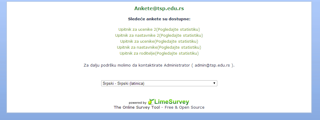 Maturski rad: Ivković Željko, IV-4 „Limesurvey – elektronske ankete“